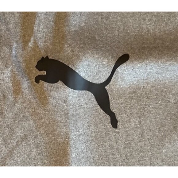 Puma Mens Lrg Gray DryCELL RTG T-Shirt With Black Stripe Mesh Back Panel - Picture 2 of 10